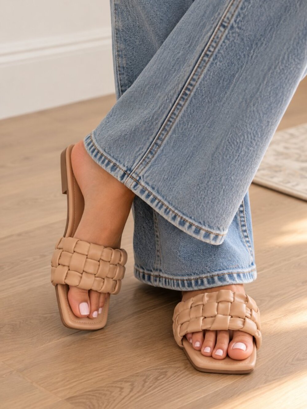 Paris Braided Flats - BLUSH